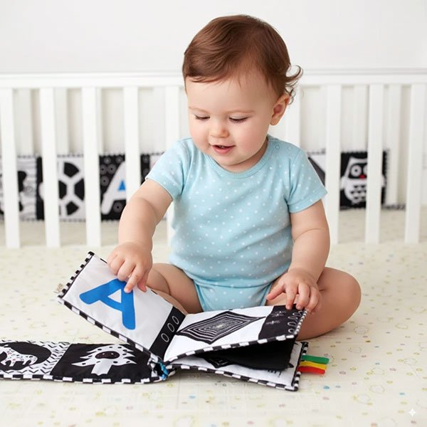 Libro sensorial de tela para bebés