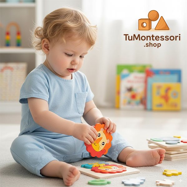 Puzzle de animales madera Montessori