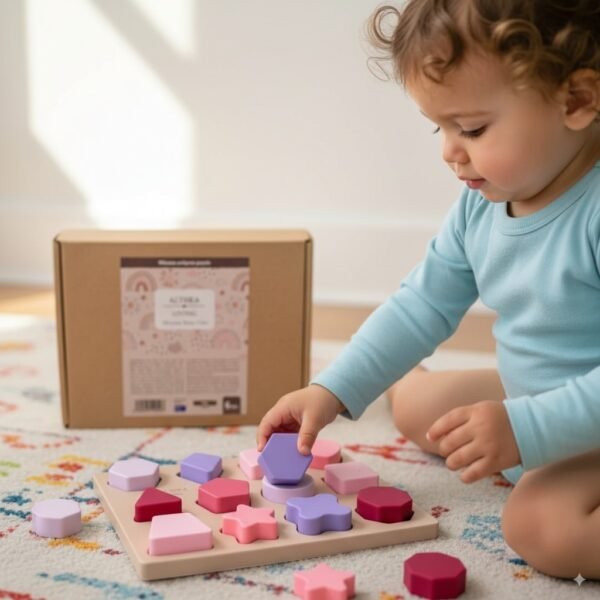 Puzzle sensorial apilable de silicona orgánica