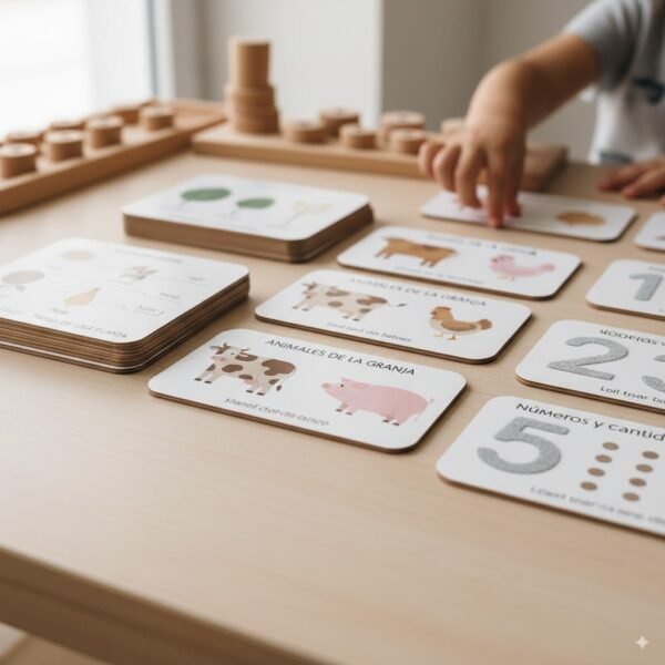Tarjetas didácticas método Montessori