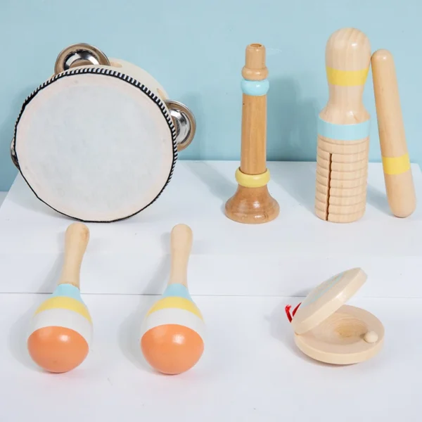 Conjunto Musical Montessori: Instrumentos de Madera Educativos para Niños - 6pcs
