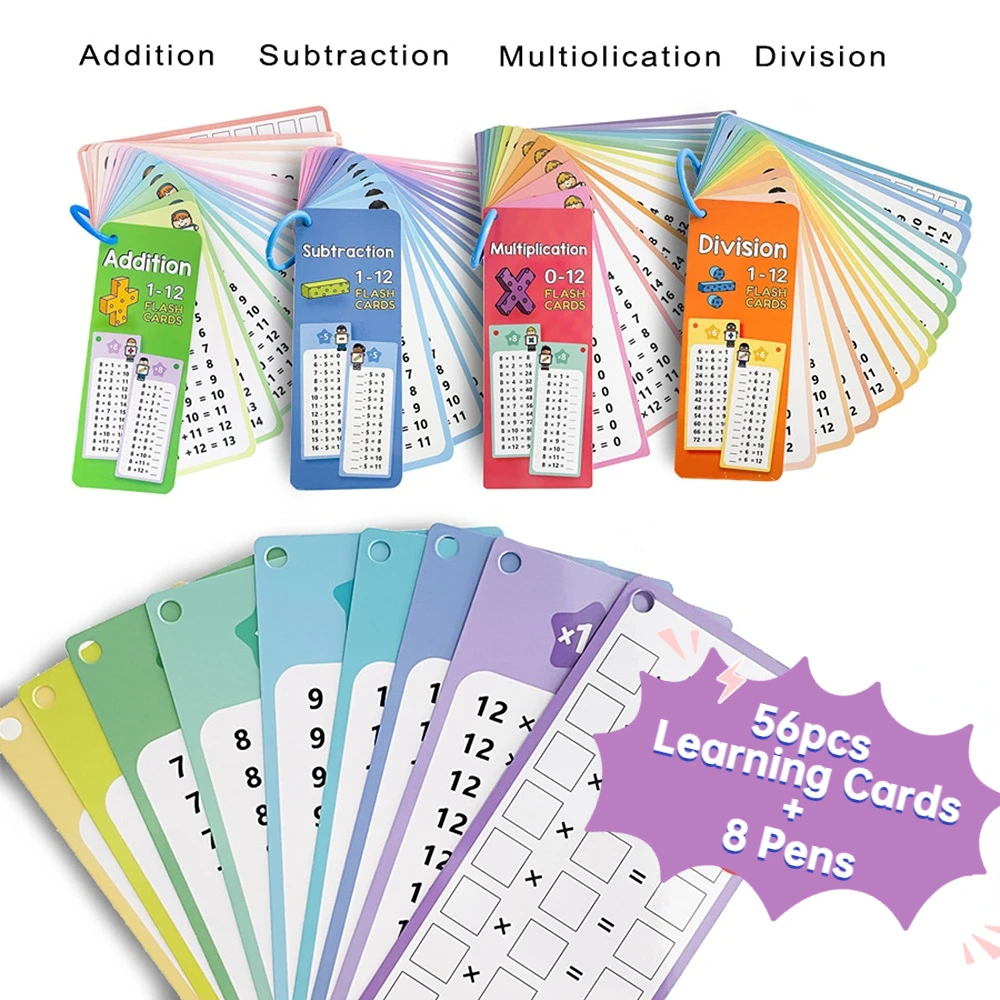 Tarjetas de Entrenamiento Matemático (borrables) — Método Montessori para suma, resta, multiplicación y división 3 Tarjetas de Entrenamiento Matemático (borrables) — Método Montessori para suma, resta, multiplicación y división - Imagen 3