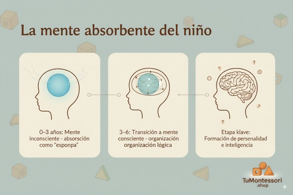 la mente absorbente del niño